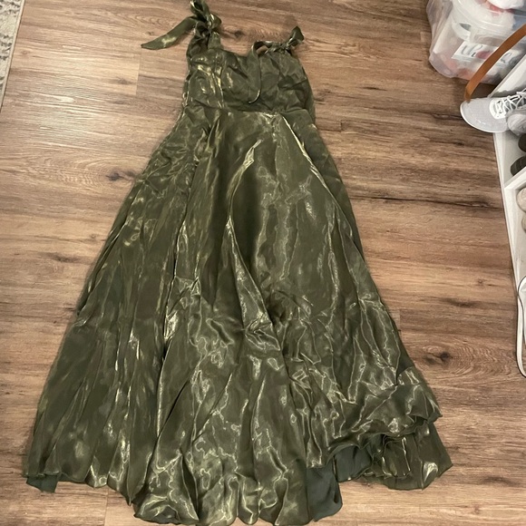 Cider Dresses & Skirts - Green Shimmery Corset Toole Dress